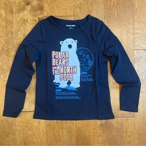 NWT Lands' End Kids Polar Bear North Pole Long Sleeve Tee